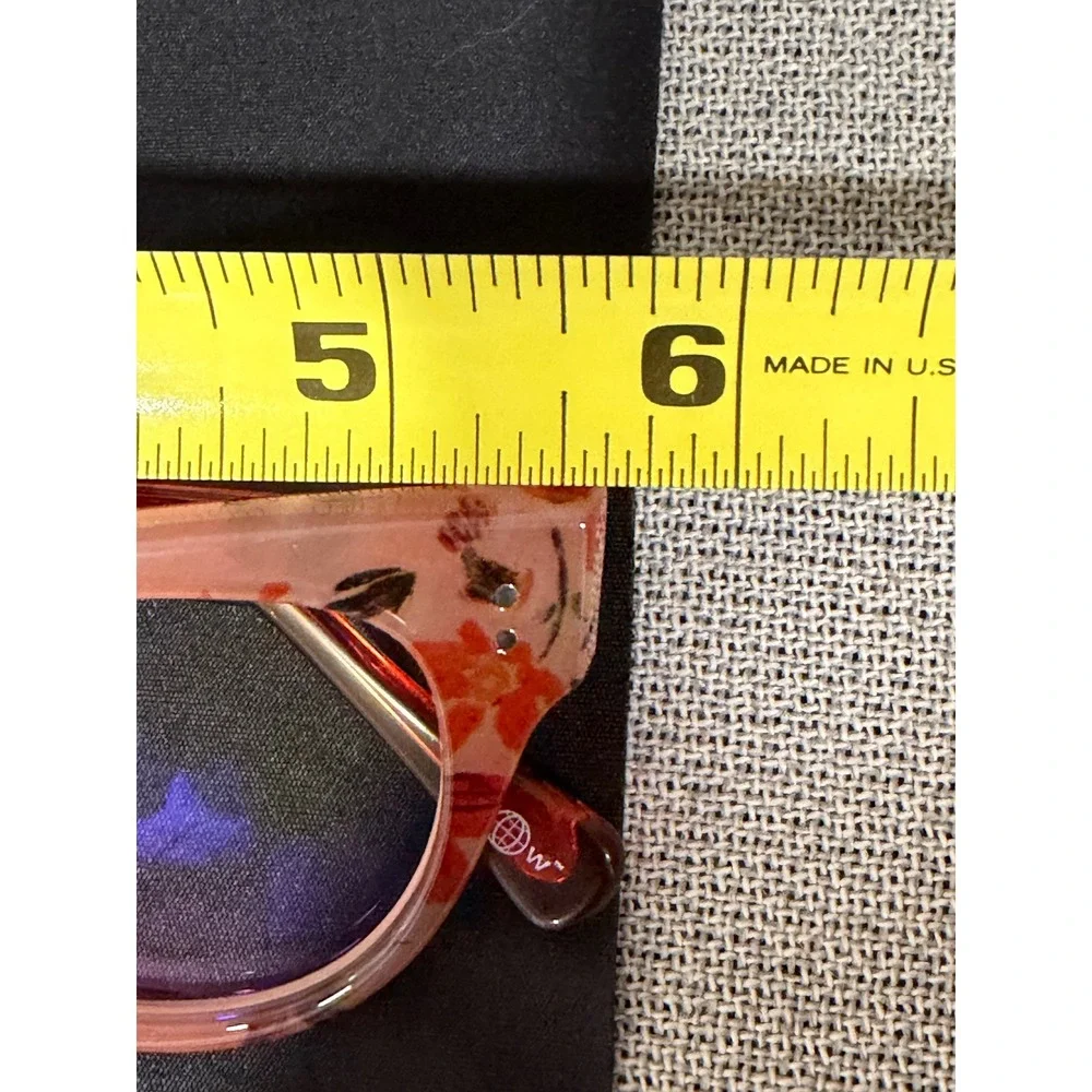 ZiGi +MARAiS FRIDA Pink Floral Blue Light Blocking Glasses Anthropologie Cat Eye